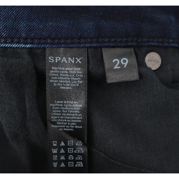 SPANX by Sara Blakely Woman's 5-Pocket High-Rise Skinny Jeans Dark Indigo Sz 29 - Picture 7 of 10